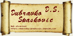Dubravko Spasković vizit kartica